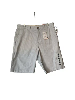 Pantalones Cortos Chinos Old Navy Ultimate Slim 10” Entrepierna Integrada Flex Azul Blanco 33 Foto 1 de 4