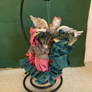 Vintage Paper Mache Christmas Angel Ornament 7” - Picture 1 of 4