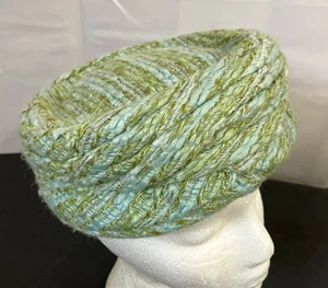 Brentshire Vintage Women's Hat Union Made Green Swirl A-79v - Imagen 1 de 14