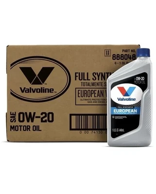 Valvoline European Vehicle Full Synthetic SAE 0W-20 Motor Oil 1 QT, Case of 6 - Image 1 of 4
