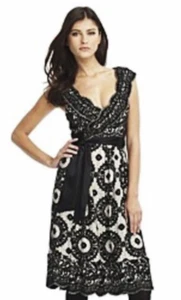 Diane von Furstenberg Canestri Burntout Seide Viskose Strick Wickelkleid Paisley 12 - Bild 1 von 16