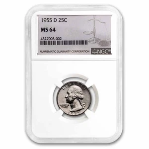 1955-D Washington Quarter MS-64 PCGS - Picture 1 of 3