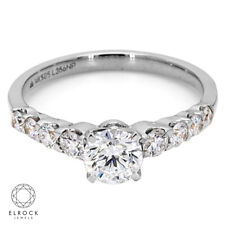 F/VS1 IGI Certified Diamond Engagement Ring 14k White Gold - Round Cut Lab Grown