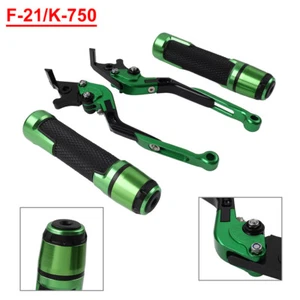 Fold Extendable Brake Clutch Lever Handlebar Grip For Kawasaki Ninja 650R Green - Bild 1 von 10