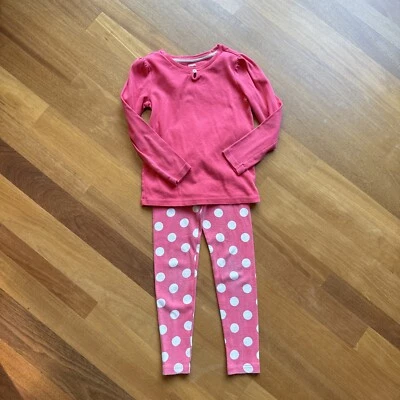 Gymboree Color Happy Gem Top & Pant Legging Set Coral Polka Dot Sz 8 - Image 1 of 4