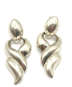 Pendientes colgantes perforados hinchados de plata de ley/925 - Imagen 1 de 6