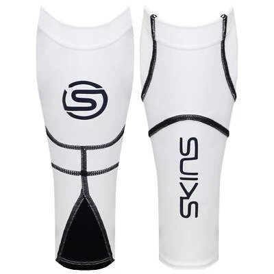 Skins Essentials White Compression Calf Tights MX - Image 1 of 3