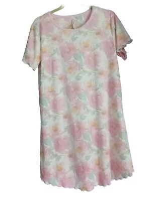 Nuevo Vestido para Dormir Flora Nikrooz Para Mujer Suave Elastizado Manga Corta Acanalado Pequeño Foto 1 de 4