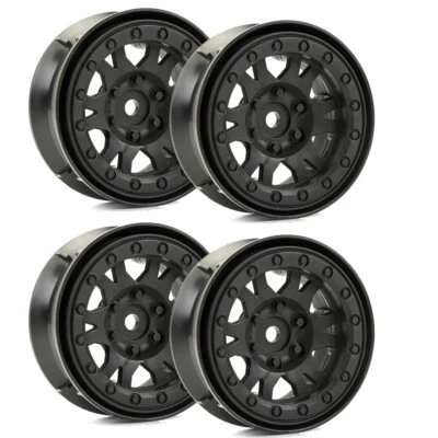 Pro-Line Impulse 1.9" Black Plastic Bead-Loc Wheel (4): Rck Crwl Front / Rear - Image 1 of 4