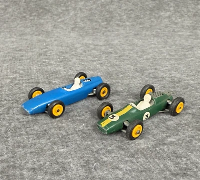 Lot of 2 VTG Matchbox Lotus and BRM Lesney Racers Toy Cars #19 #52 Green Blue - Image 1 of 4