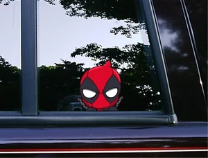 Deadpool Peeking Window Vinyl Car Decals Marvel Avengers Stickers Waterproof - Picture 1 of 5