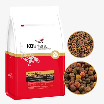 Koifutter Summer Colours 5 kg 3-6mm Koi Fischfutter Spirulina Kurkuma 8 Sorten - Bild 1 von 2