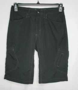 Lee Boys Pants 14 Husky Black Cargo Pockets Button Snaps Solid Classic Polyester - Picture 1 of 11