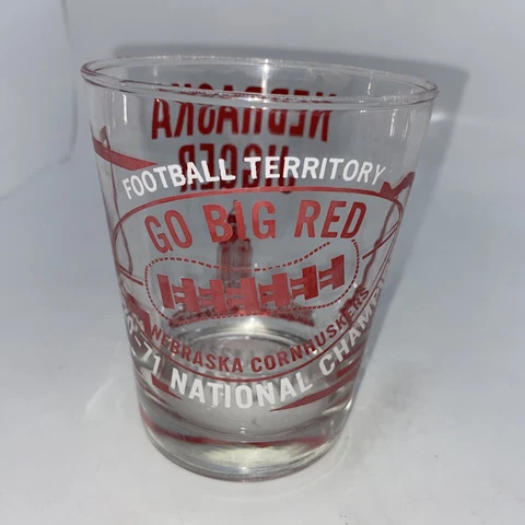 Nebraska Cornhuskers Cheerleader Go Big Red Clear Glass Drinking Tumbler Cover