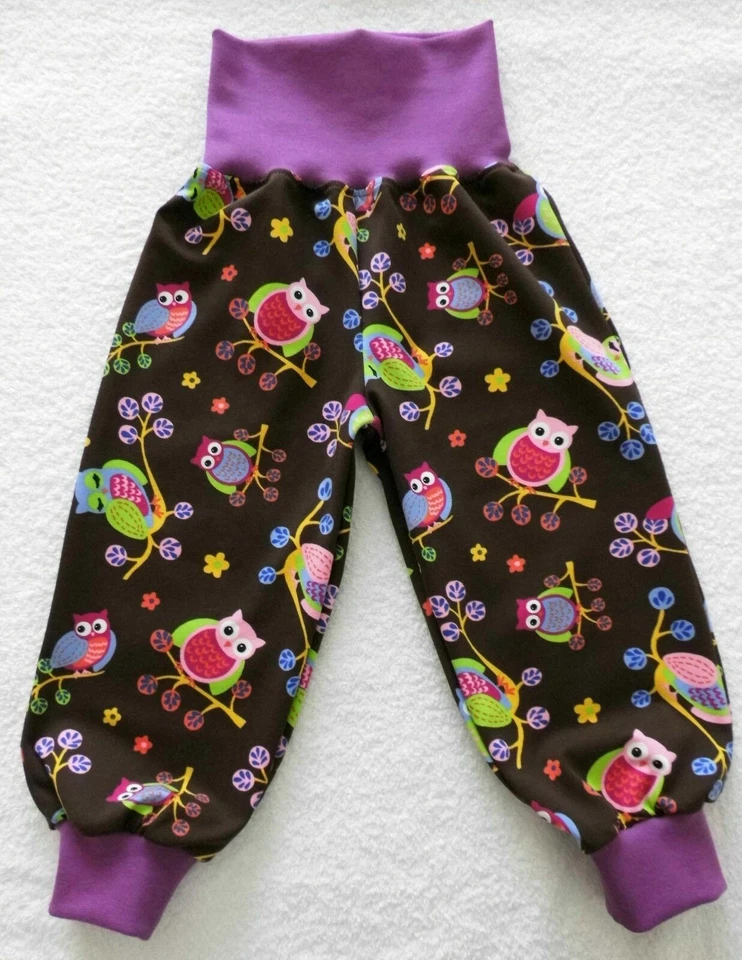 Exklusive handmade Hose  mit lustigen Eulen Dessin Gr. 62 - 158 - Bild 1 von 1