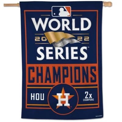 Флаг/баннер Houston Astros 2022 World Series Champions вертикальный 28 x 40 дюймов MLB - Изображение 1 из 2