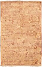 Traditional Hand-Knotted Bordered Carpet 5'0" x 7'10" Wool Area Rug