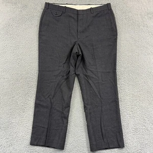 Vintage Orvis Dress Pant Mens 36x30 Gray 100% Wool Straight Leg Pleated Trousers - Picture 1 of 13