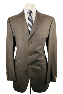 RALPH LAUREN Mens 42L Solid Brown Canada Soft Wool Blazer Sport Coat Suit Jacket Foto 1 de 4