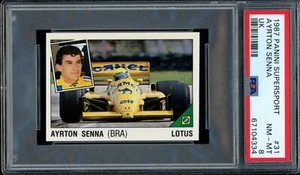 1987 AYRTON SENNA PANINI SUPERSPORT UK #31 (PSA 8) FORMULA 1 RACING WORLD CHAMP - Picture 1 of 2