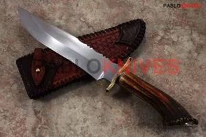 16" Premium handgeschmiedet J2 Stahl Jagd Kampfbereit Bowie Messer Krone Hirsch - Bild 1 von 2