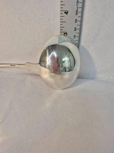 ANTIQUE AMERICAN COFFIN END COIN SILVER PUNCH/SOUP LADLE 1805 - Picture 1 of 5