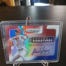 2015 Panini Prizm Carlos Martinez Red White and Blue Prizm Auto (#’d 12/25) MINT