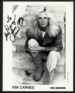 Kim Carnes - fotograma autógrafo firmado - ojos de Bette Davis - Imagen 1 de 1