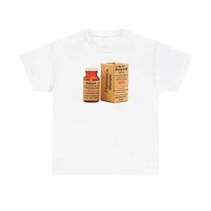Botella y caja Gildan camiseta de algodón pesado de dietilamida LSD delysid ácido lisérgico - Imagen 1 de 105