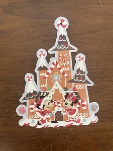 Disney Holiday Weihnachten Mickey & Minnie Mouse Lebkuchenhaus Papier Ornament - Bild 1 von 2