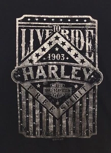 Harley Davidson Anchorage Alaska Black Graphic TShirt 100% Cotton Women's XLarge - Picture 1 of 5