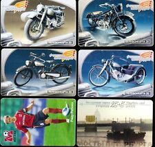 Telephone cards MGTS МГТС RUSSIA Puzzle old motorcycle Moscow Saint Petersburg