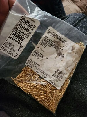 500 Ct Deutsch DT Terminal 16-20 AWG Gold MALE Solid Pin 0460-202-1631 - Image 1 of 4