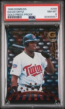 1998 Donruss Gold Press Proof /500 David Ortiz Rookie RC #299 PSA 8