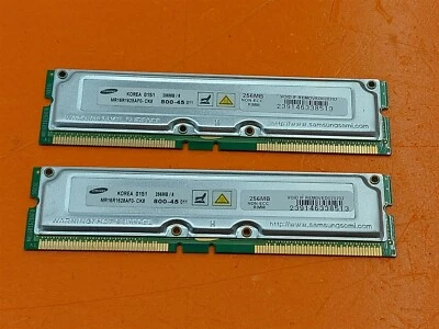 ⭐️⭐️⭐️⭐️⭐️ Samsung MR16R1628AF0-CK8 Desktop Memory RAM 256MB x 2 Sticks - Image 1 of 3