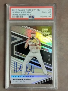 Heston Kjerstad 2020 Panini Elite Extra Edition Prime Numbers Auto 38/63 PSA 8 - Photo 1 sur 10