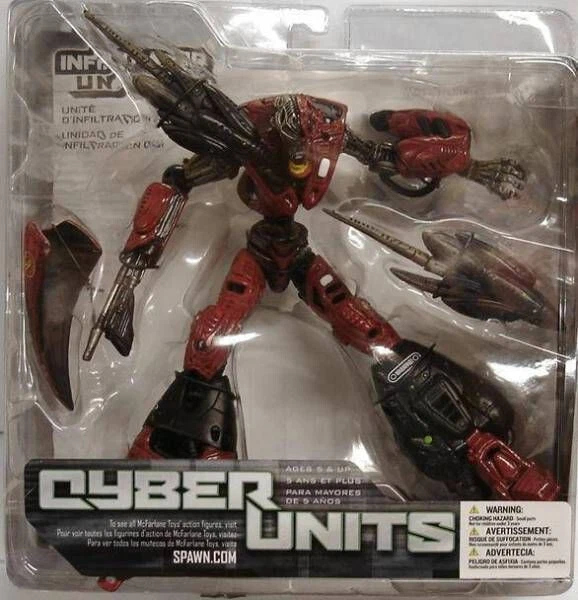 McFarlane Toys Spawn Cyber Units Action Figure: Infiltrator Unit 001 - Red - Immagine 1 di 1