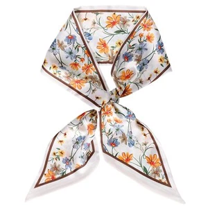 Satin Hair Scarf Fashion Silk Feeling Neck Head Satin Scarfs Square Scarves f... - Picture 1 of 7