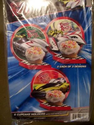PARTY EXPRESS SPEED RACER 6 PORTA CUPCAKES 2 CADA UNO DE LOS 3 DISEÑOS NUEVO PRECINTADO Foto 1 de 2