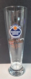 Schneider Weisse Hefe-Weizenbier 0.5 L SQHM tall Beer Glass BRAND NEW - Picture 1 of 6