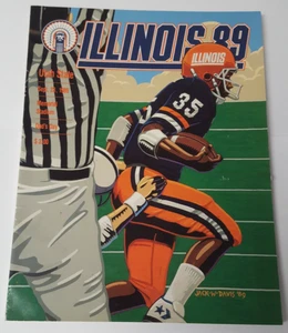 Illinois Football Program Illini vs Utah State Memorial Stadium 1989 Dad's Day - Picture 1 of 2