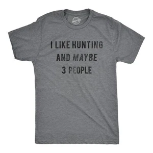 Camiseta para hombre Me gusta la caza y quizás 3 personas divertido regalo para caza de ciervos cazador - Imagen 1 de 7