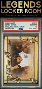 2024 Topps Finest Finest Timelines #FT10 Derek Jeter Timelines-Refractor PSA 10 - Picture 1 of 2