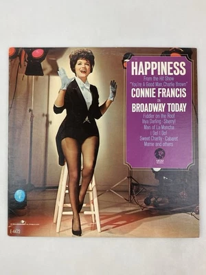 HAPPINESS - CONNIE FRANCIS ON BROADWAY TODAY - MGM 1967 *EX-* VINYL LP RECORD 🔥 - Image 1 of 4