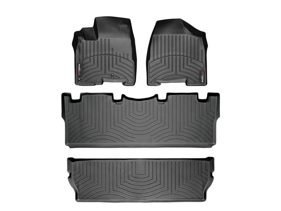 Forro de piso WeatherTech para Toyota Sienna 2004-2010 - Juego completo, negro Foto 1 de 4