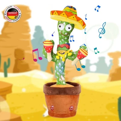 MARKENLOS Sprechender Kaktus Spielzeug Nachsprechen auf Deutsch Tanzender Kaktus Geschenk