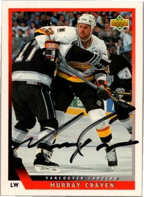 1993-94 -Murray Craven- Upper Deck Autograph/Signed/Auto Hockey Card #410 Canuck - Image 1 of 2