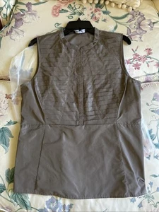 Lafayette 148 NY Sz 12 Taupe Summer Top/Vest EUC - Picture 1 of 10