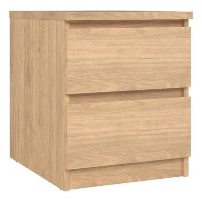 Mesita de noche Tvilum Scottsdale con 2 cajones en Jackson Hickory Foto 1 de 4