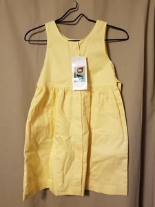 Dominion Apparel - Yellow Button Front Jumper Dress Size L NWT B4 - Picture 1 of 2
